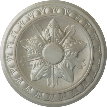 Ekena Millwork Exeter Ceiling Medallion (Fits Canopies up to 3 1/8"), Hand-Painted Flash Gold, 17 3/4"OD x 1 1/8"P CM17EXFLS